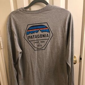 Patagonia grey long sleeve shirt